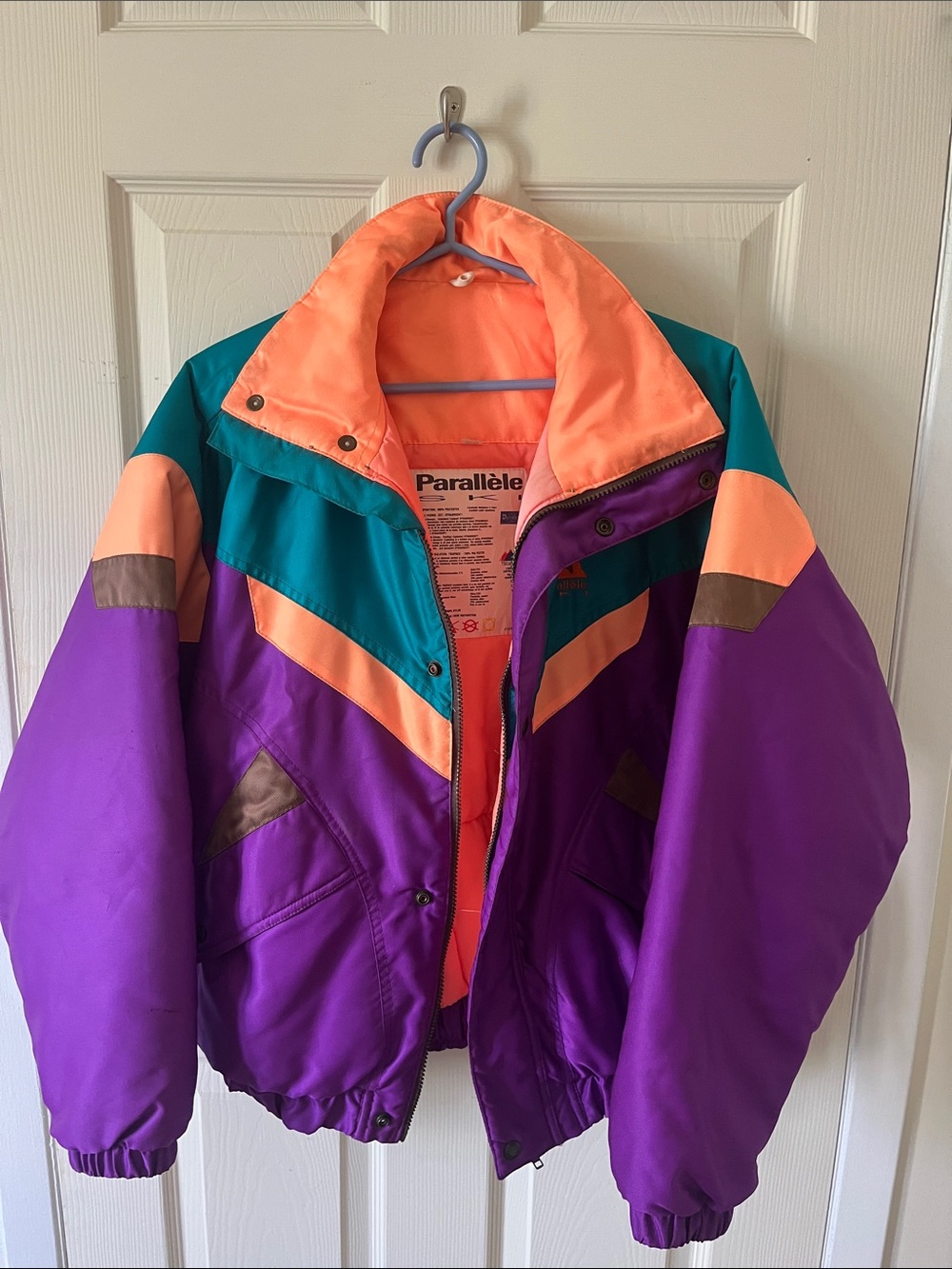 Parallèle Colorblock Ski Jacket in Purple, Teal & Coral